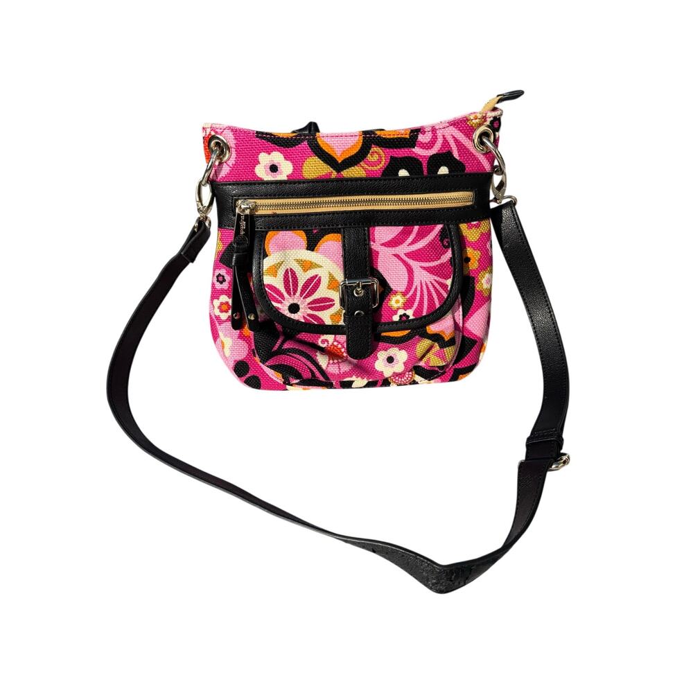Spartina 449 Daufuskie Island Linen Leather Pink Crossbody Purse